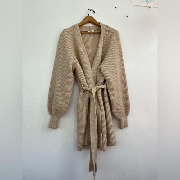 TOPSHOP Stone SWEATER KNIT Belted
BLOUSON SLEEVE Chunky CARDIGAN - Picture 3 of 8